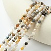 Natural Bamboo Leaf Agate Round Beads Strands G-M248-4mm-04-2