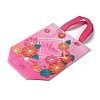 Mother's Day Theme Printed Flower Non-Woven Reusable Folding Gift Bags with Handle ABAG-F009-C03-2