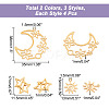 12Pcs 6 Style 201 Stainless Steel Pendants STAS-CA0001-82-2