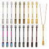 18Pcs 6 Colors Zinc Alloy Snuff Spoon AJEW-NB0006-13-8