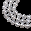 Electroplated Natural Agate Beads Strands G-B191-A07-6mm-20-3