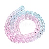 Transparent Painted Glass Beads Strands DGLA-A034-T6mm-A22-5