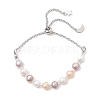 Natural Cultured Freshwater Pearl Slider Bracelets BJEW-JB13239-2
