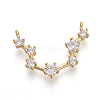 Brass Micro Pave Cubic Zirconia Pendants ZIRC-F099-20G-09-1