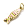 Brass Enamel Pendants X1-KK-A266-39G-03-2