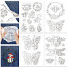 4 Sheets 11.6x8.2 Inch Stick and Stitch Embroidery Patterns DIY-WH0455-014-1