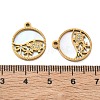 304 Stainless Steel & Natural Shell & Rhinestone Pendants SA-CBA49D2-06G-03-3