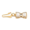 Brass Micro Pave Clear Cubic Zirconia Box Clasps LS-KK-U051-01G-07-3