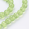 Spray Painted Crackle Glass Beads Strands CCG-Q001-6mm-11-3