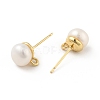Natural Pearl Stud Earrings Findings X-KK-B059-33G-2