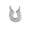 Brass Micro Pave Clear Connector Charms CU-CBA3D76-01P-1