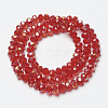 Electroplate Transparent Glass Beads Strands EGLA-A034-T4mm-H11-2