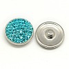 Brass Polymer Clay Rhinestone Jewelry Snap Buttons X-SNAP-A049-20mm-A-NR-2