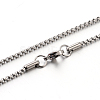 304 Stainless Steel Box Chain Necklaces X-STAS-M174-002-1