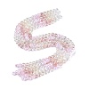 Electroplate Imitation Jade & Opaque & Transparent Glass Beads Strands EGLA-Q135-8MM-A01-2