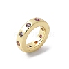 Brass Micro Pave Cubic Zirconia European Beads KK-K399-14G-04-2