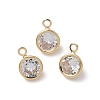 Brass Glass Pendants KK-C253-03G-1