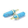 Synthetic Turquoise Pointed Pendants G-G025-01G-13-3