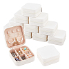 Square PVC with lint Jewelry Storage Zipper Box CON-WH0099-03B-1