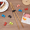 30Pcs 6 Colors Plastic Chopsticks Aid AJEW-GF0005-41-4