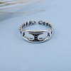 925 Thailand Sterling Silver Finger Rings RJEW-BB58353-3