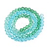 Gradient Color Baking Paint Glass Bead Strands DGLA-A039-T6mm-A018-2
