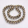 Electroplate Non-Magnetic Synthetic Hematite Beads Strands G-F585-B-10mm-3