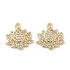 Brass Micro Pave Cubic Zirconia Charms X1-KK-C099-09G-1
