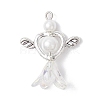 7Pcs Acrylic & Tibetan Style Alloy Pendants PALLOY-JF04330-2