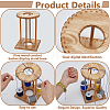 Pine Wood Crochet Basket Display Stand Base DIY-WH0656-88C-4