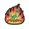 Flaming Animal Alloy Enamel Pins JEWB-G046-05G-1