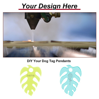 Transparent Blank Acrylic Pet Dog ID Tag PALLOY-AB00042-1
