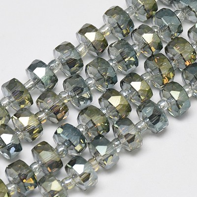 Electroplate Glass Beads Strands EGLA-Q083-8mm-D09-1