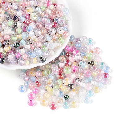 FGB Inside Colours Transparent Glass Seed Beads SEED-T009-01M-1