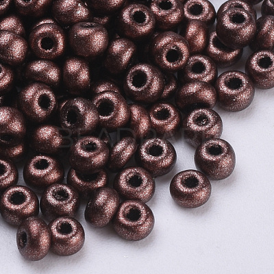 Baking Paint 8/0 Glass Seed Beads SEED-Q025-3mm-L04-1