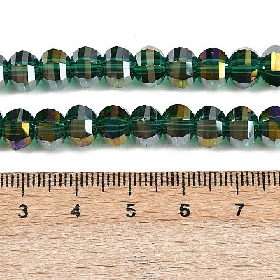 Electroplate Transparent Glass Beads Strands EGLA-B011-08A-AB04-1