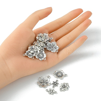 20Pcs 4 Styles Tibetan Style Zinc Alloy Connector Charms FIND-YW0003-08-1