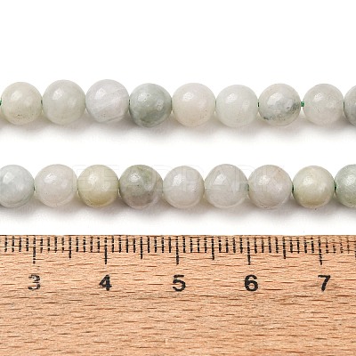 Natural Myanmar Jade/Burmese Jade Beads Strands G-D0001-08-6mm-01-1