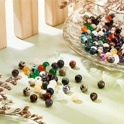 750Pcs 15 Styles Natural & Synthetic Gemstone Beads Set G-NB0003-86-1