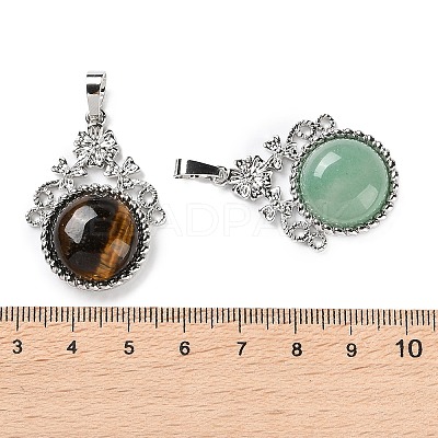 Natural & Synthetic Mixed Gemstone Pendants G-P498-01P-1
