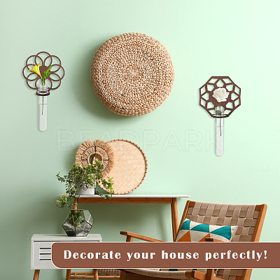 2 Sets 2 Styles Wall Hanging Terrarium Planter with Plastic Tube ODIS-GA0001-53C-1