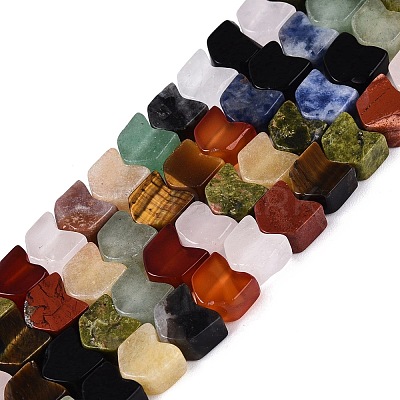 Natural & Synthetic Mixed Stone Beads Strands G-Q608-22-1