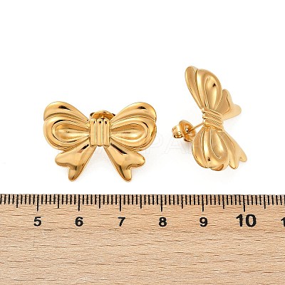304 Stainless Steel Stud Earrings EJEW-G423-32D-G-1