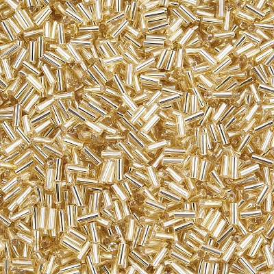 Plated Glass Bugle Beads SEED-S046-01A-22-1