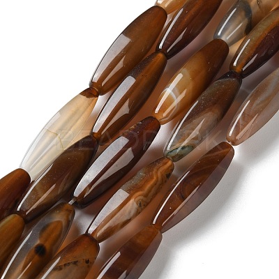 Natural Agate(Dyed & Heated) Beads Strands G-M446-A01-01A-1