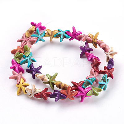 Synthetical Turquoise Beads Strands X-TURQ-S143-M-1