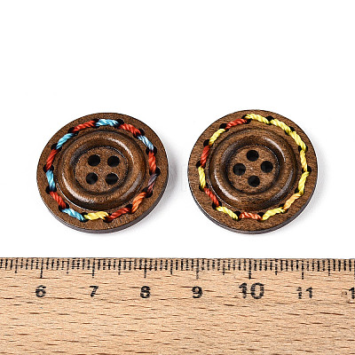 Round 4-holeButtons with Colorful Thread Wrapped NNA0Z51-1