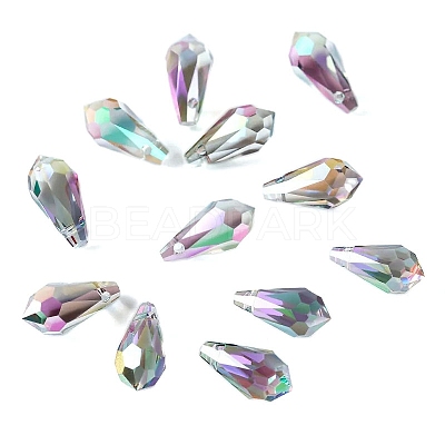 72Pcs Transparent Eletroplate Glass Charms PW-WG62C09-02-1