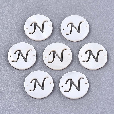 Natural Freshwater Shell Links Connectors SHEL-S276-120N-1