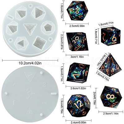 DIY Dice Silicone Molds DIY-YWC0005-03-1